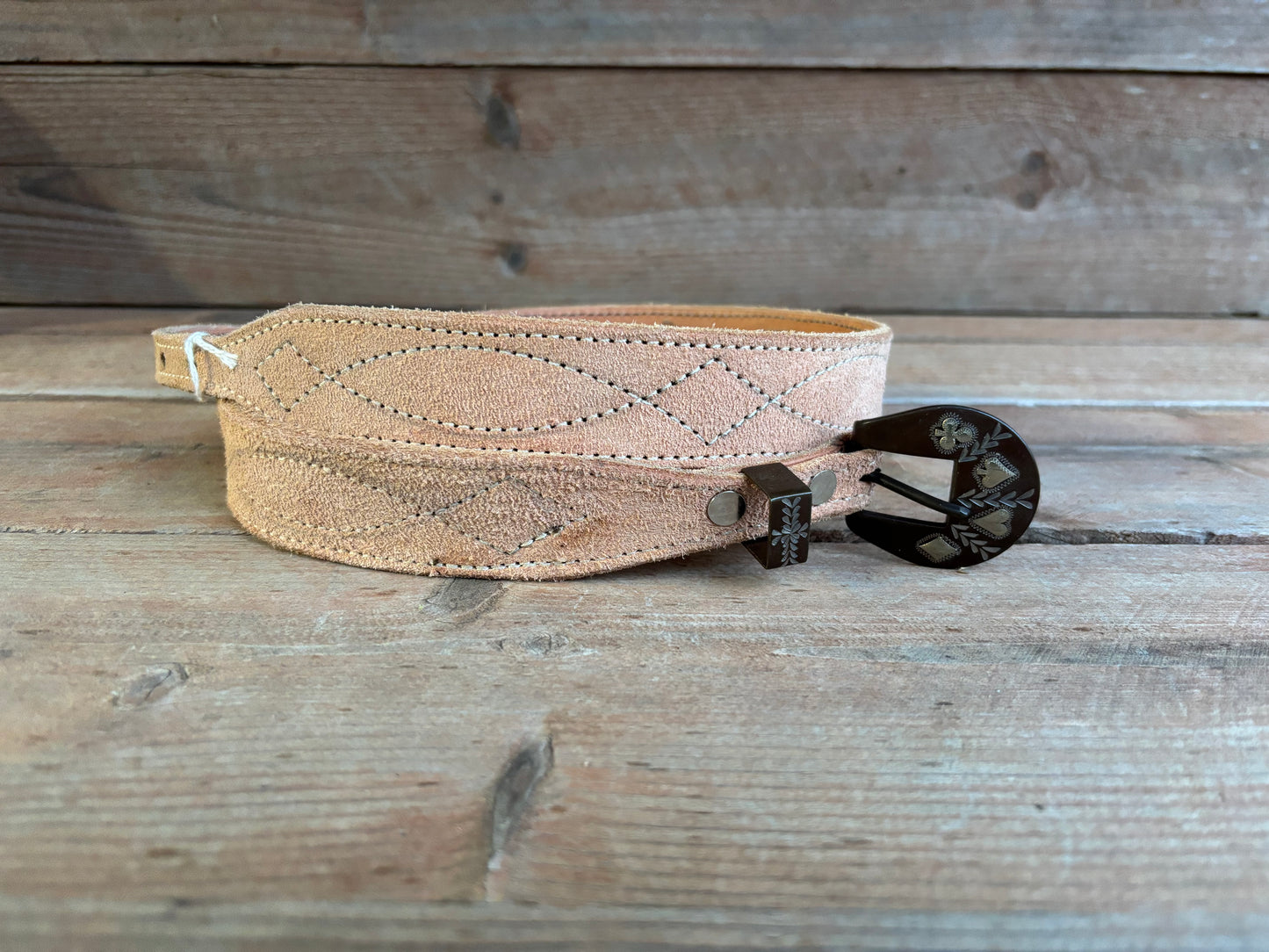 Roughout Stitched Belt with Buckle