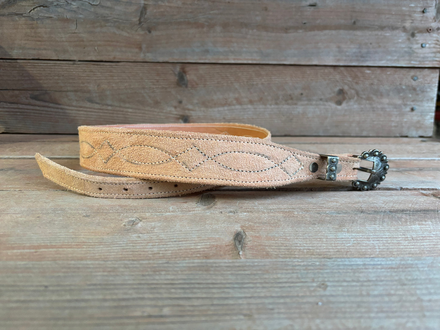 Roughout Belt Stitched With a Buckle