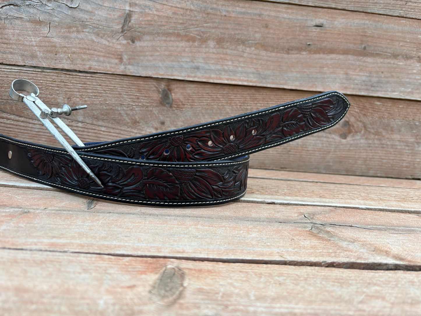 Dark Cherry Sunflower Belt
