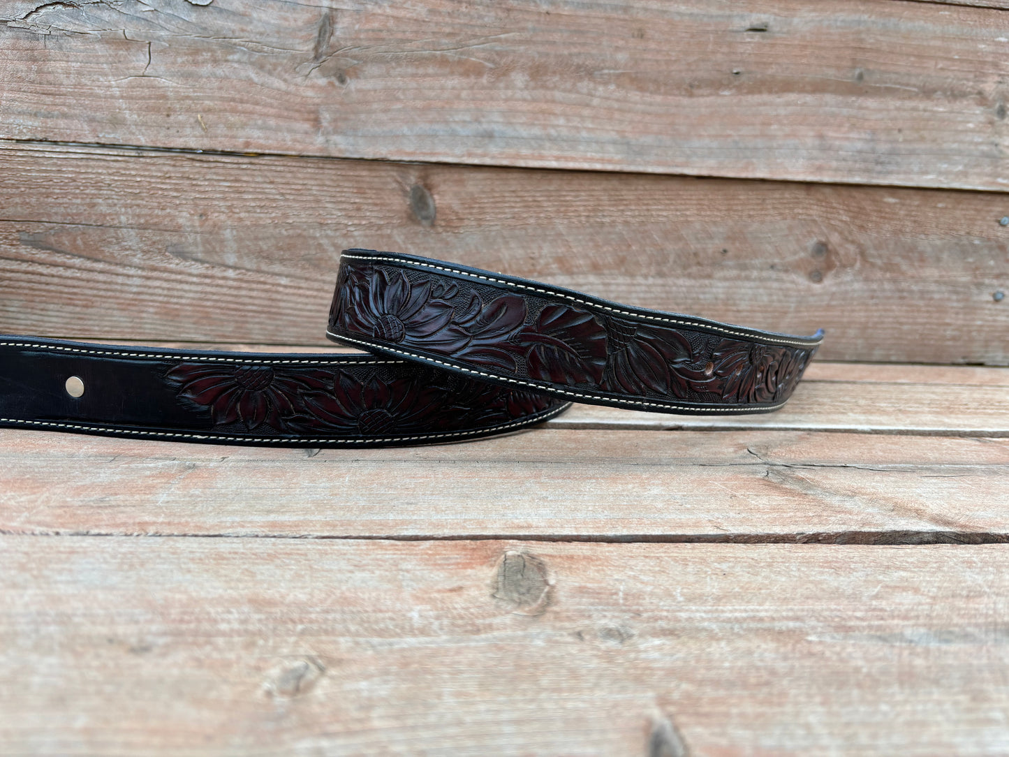 Dark Cherry Sunflower Belt