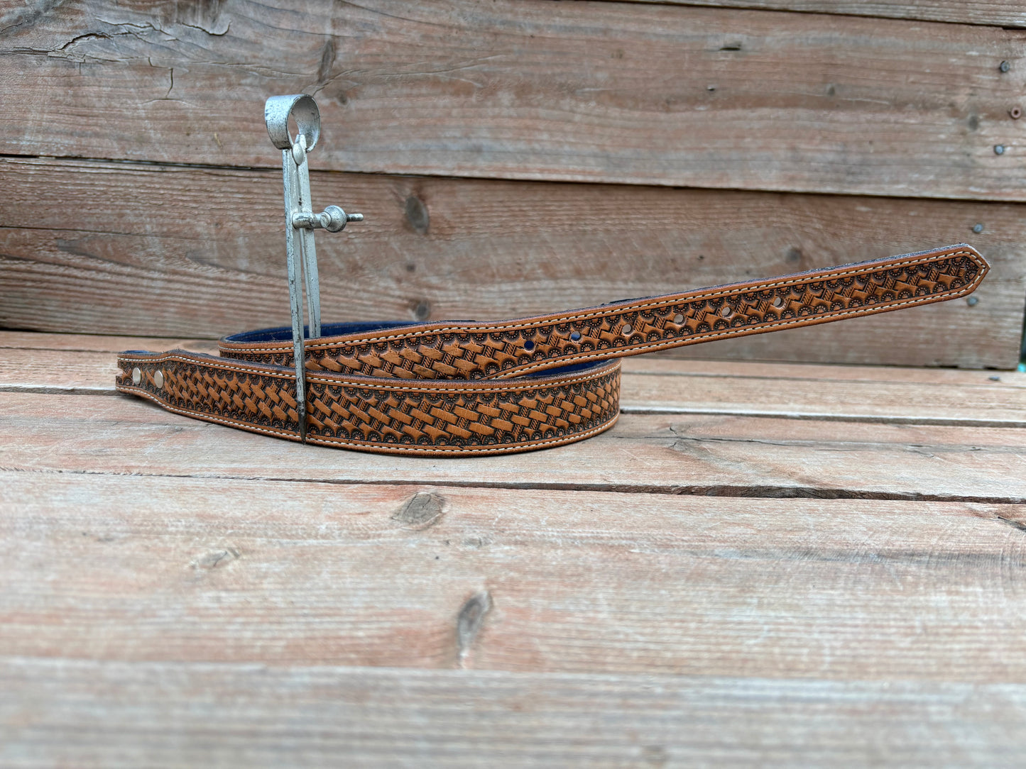 Basket Stamp Tapered Belt