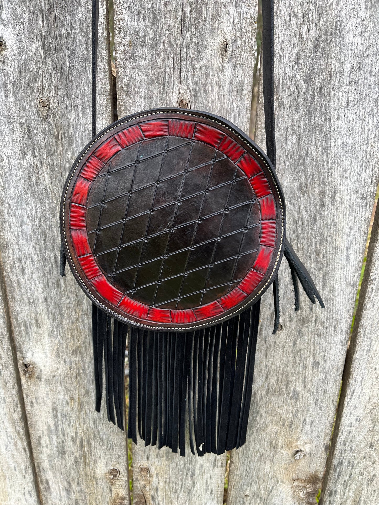 Red Round Purse