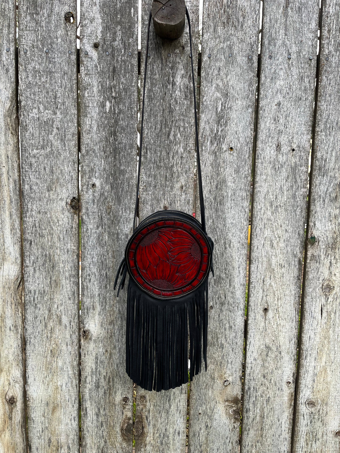 Red Round Purse