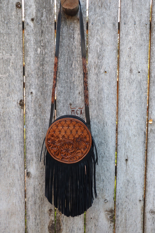 Round Purse With Fringe