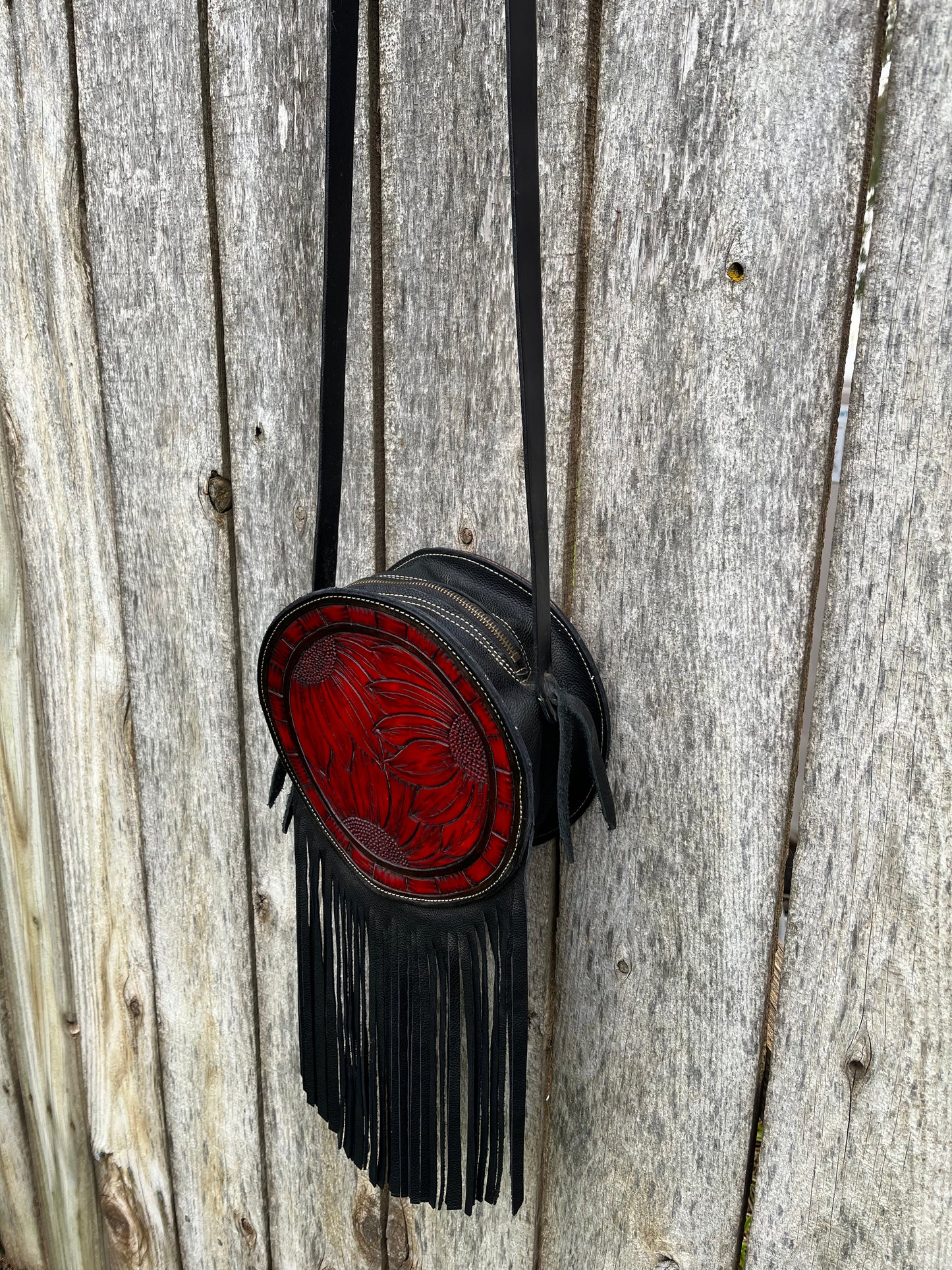 Red Round Purse