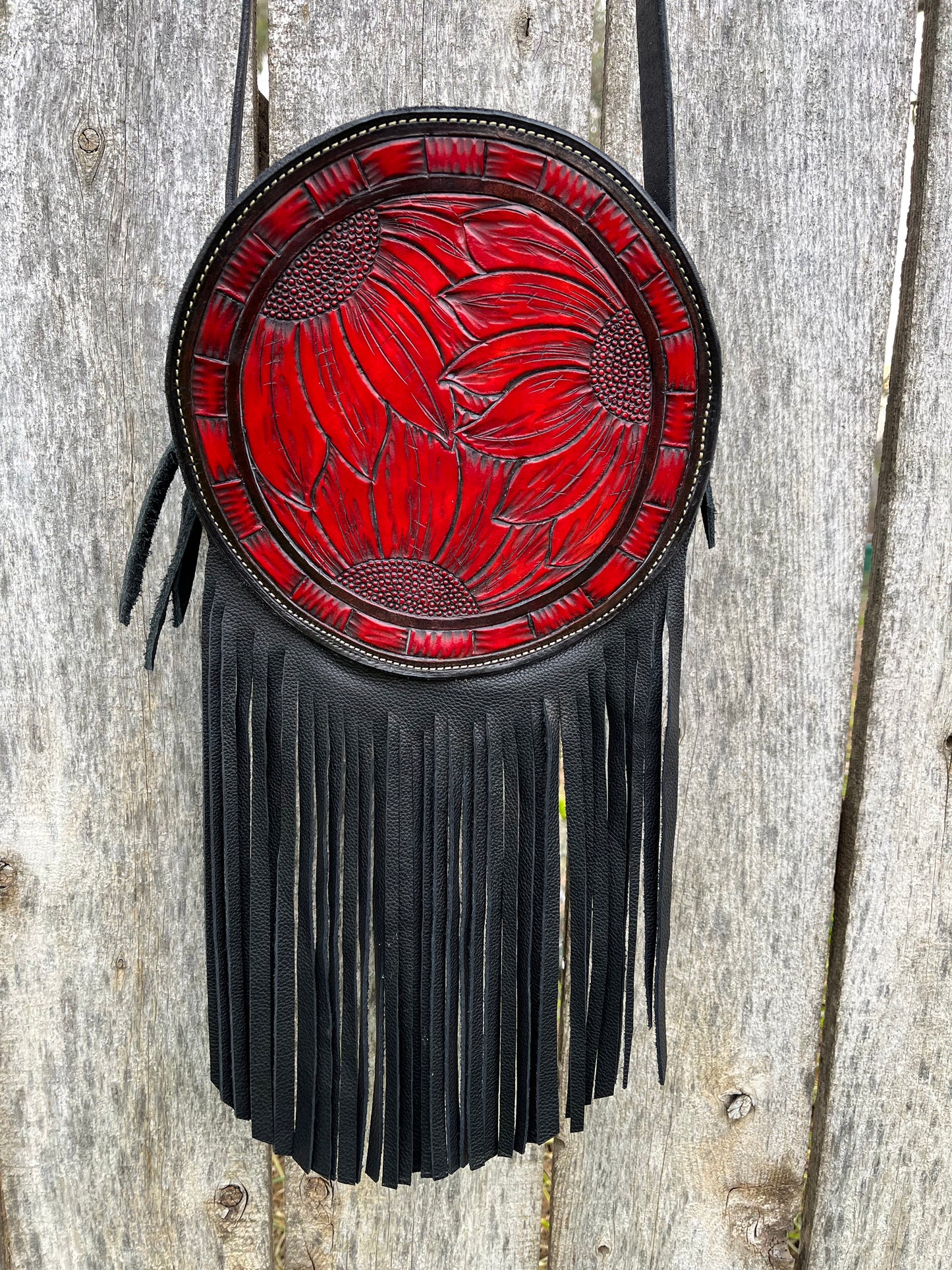 Red Round Purse