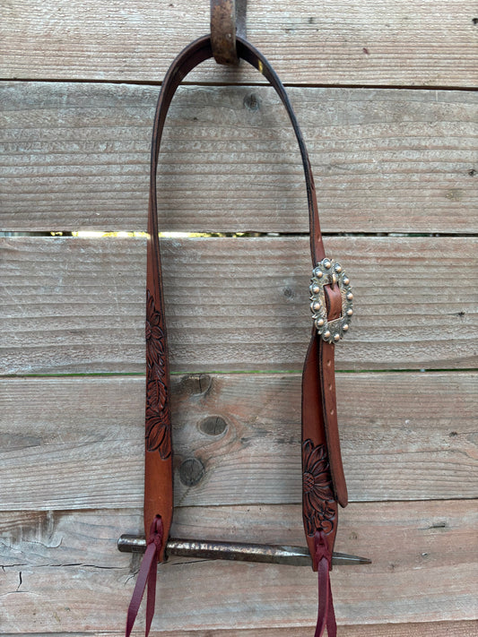 Tooled Split Ear Headstall
