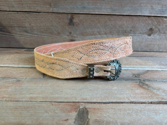 Roughout Belt Stitched With Buckle