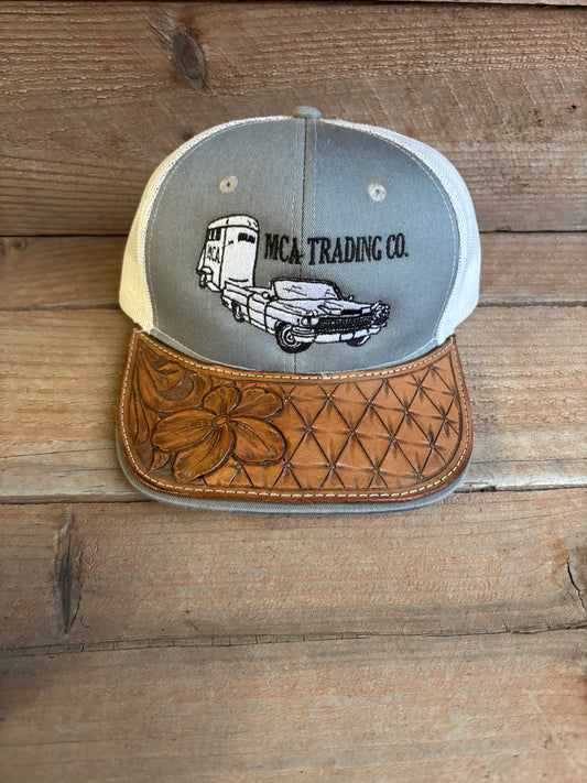 Tooled Brim Logo Cap