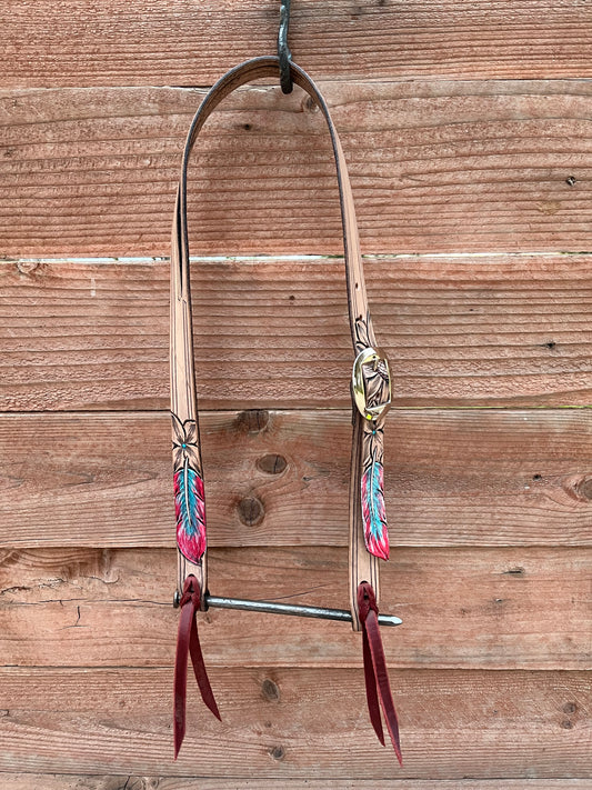 Painted Feather Headstall