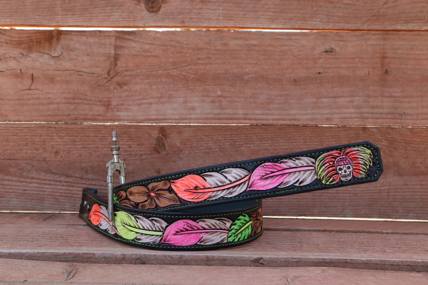 Paint Indian and Feather Belt
